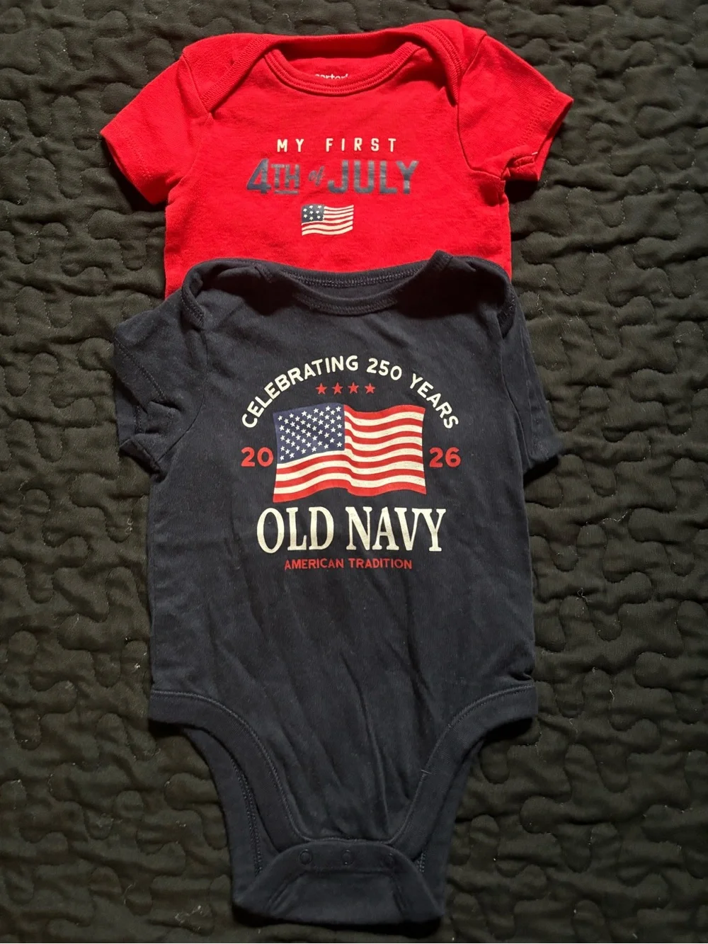 Old Navy Red Navy White Patriotic Baby One-Piece Bundle
